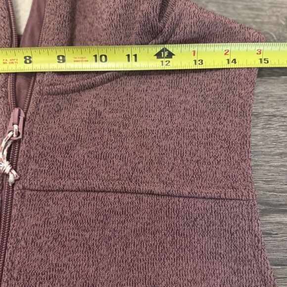 Burton Fleece Lined Hooded Minxy Vest Women's Small Burgundy Great Shape - Picture 4 of 9